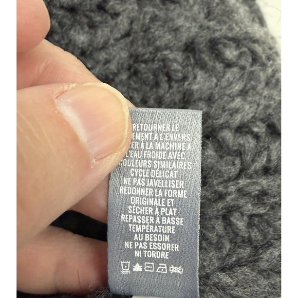 Aerie Mock Neck Grey Sweater Slouchy Pullover Boxy Chunky Knit Minimalist Preppy - Picture 6 of 11